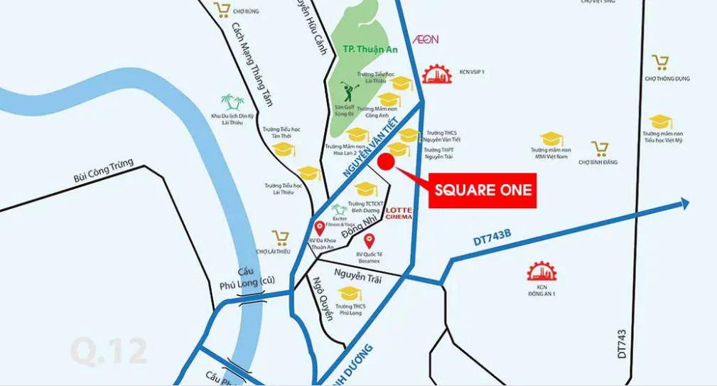 VI TRI DU AN SQUARE ONE THUAN AN BINH DUONG 