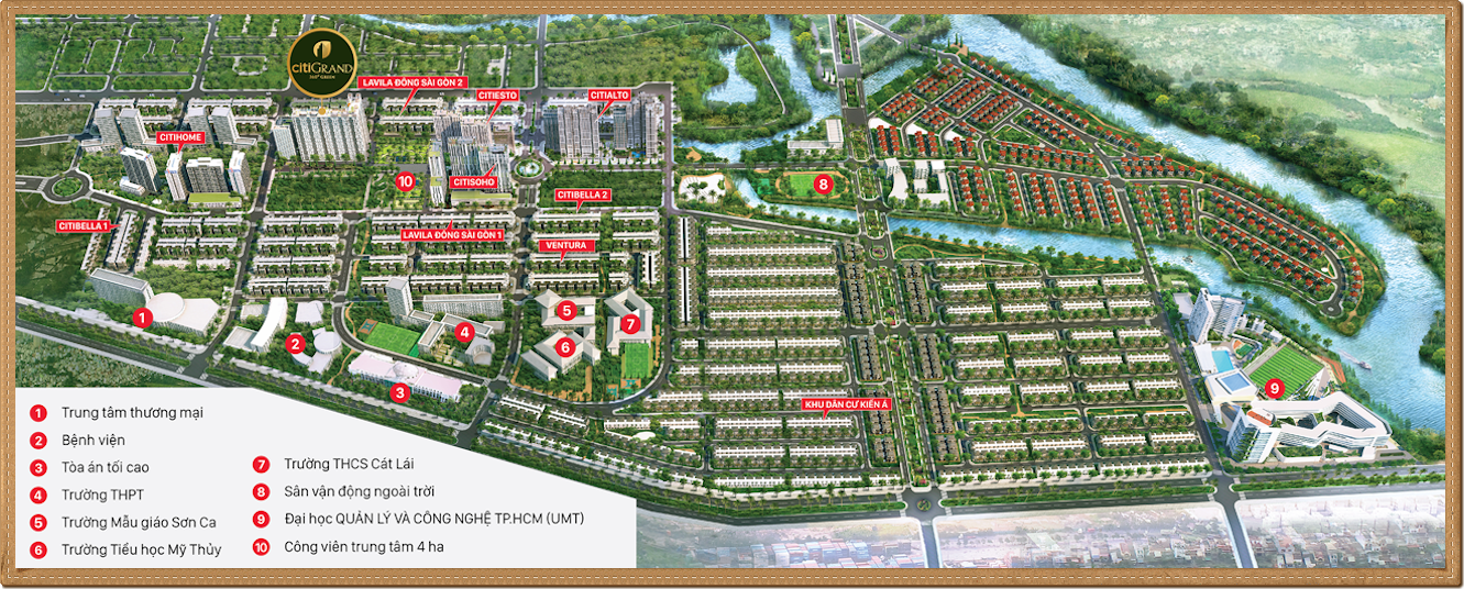 Tiện ích ngoại khu tạo nên một liên kết vùng tiện ích tại Citi Grand